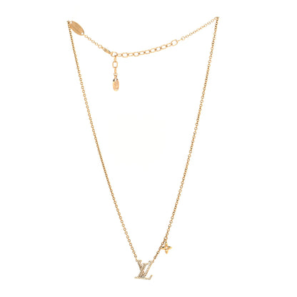 Louis Vuitton Metal Crystal LV Iconic Necklace Gold 3 of 6