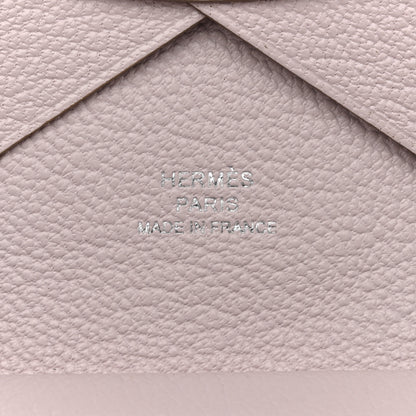 Hermes Chevre Mysore Calvi Duo Card Case Mauve Pale 6 of 8