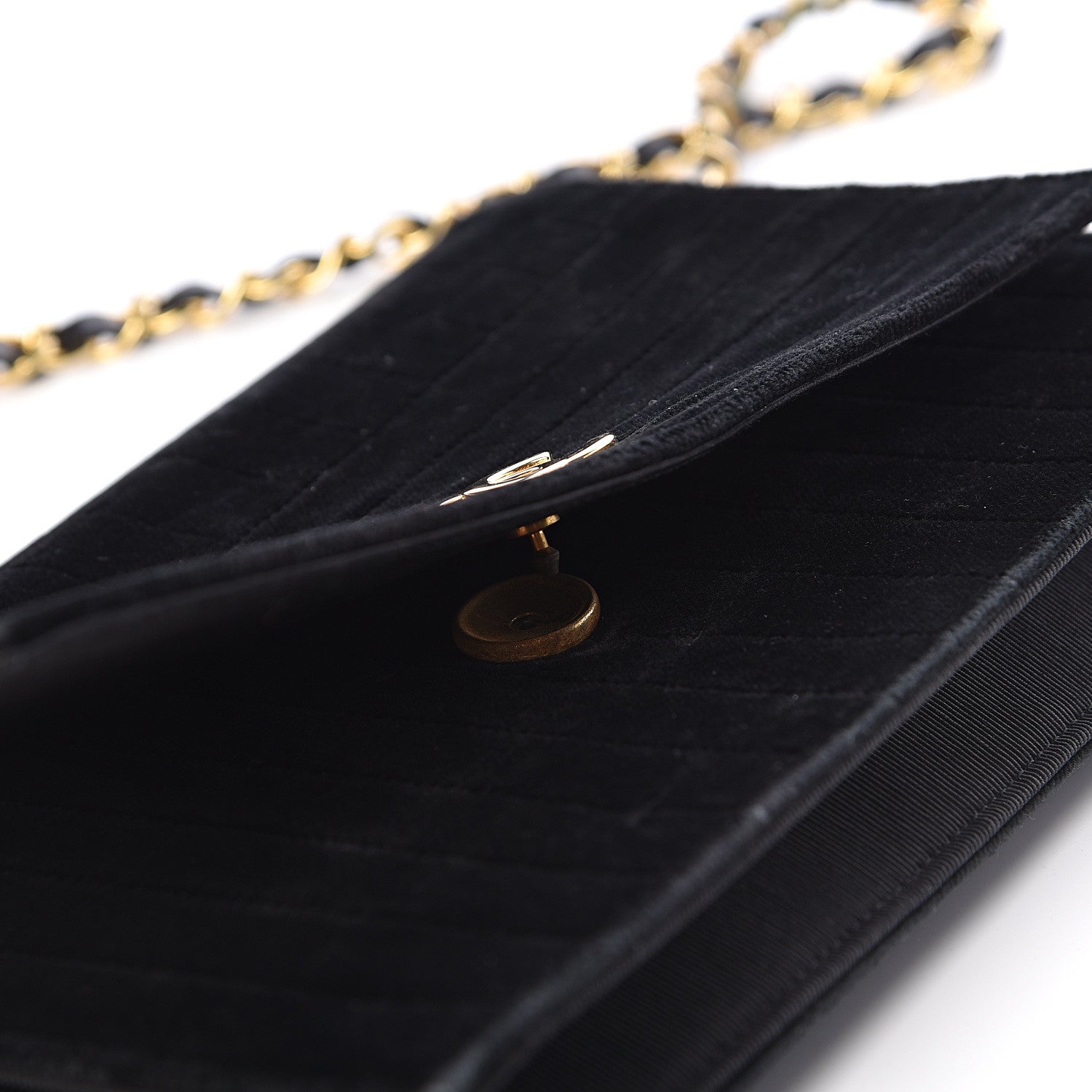 Chanel Velvet Vertical Horizontal Quilt Single Flap Black 19 of 20