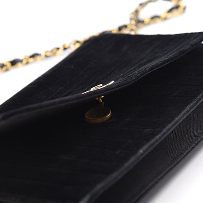 Chanel Velvet Vertical Horizontal Quilt Single Flap Black 19 of 20