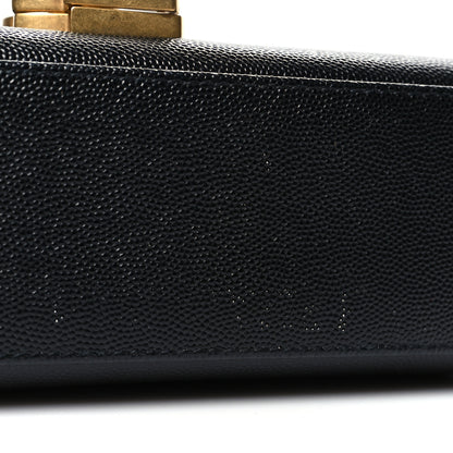 Saint Laurent Grain de Poudre Mini Classic Monogram Cassandra Top Handle Black Rouge Legion 11 of 11