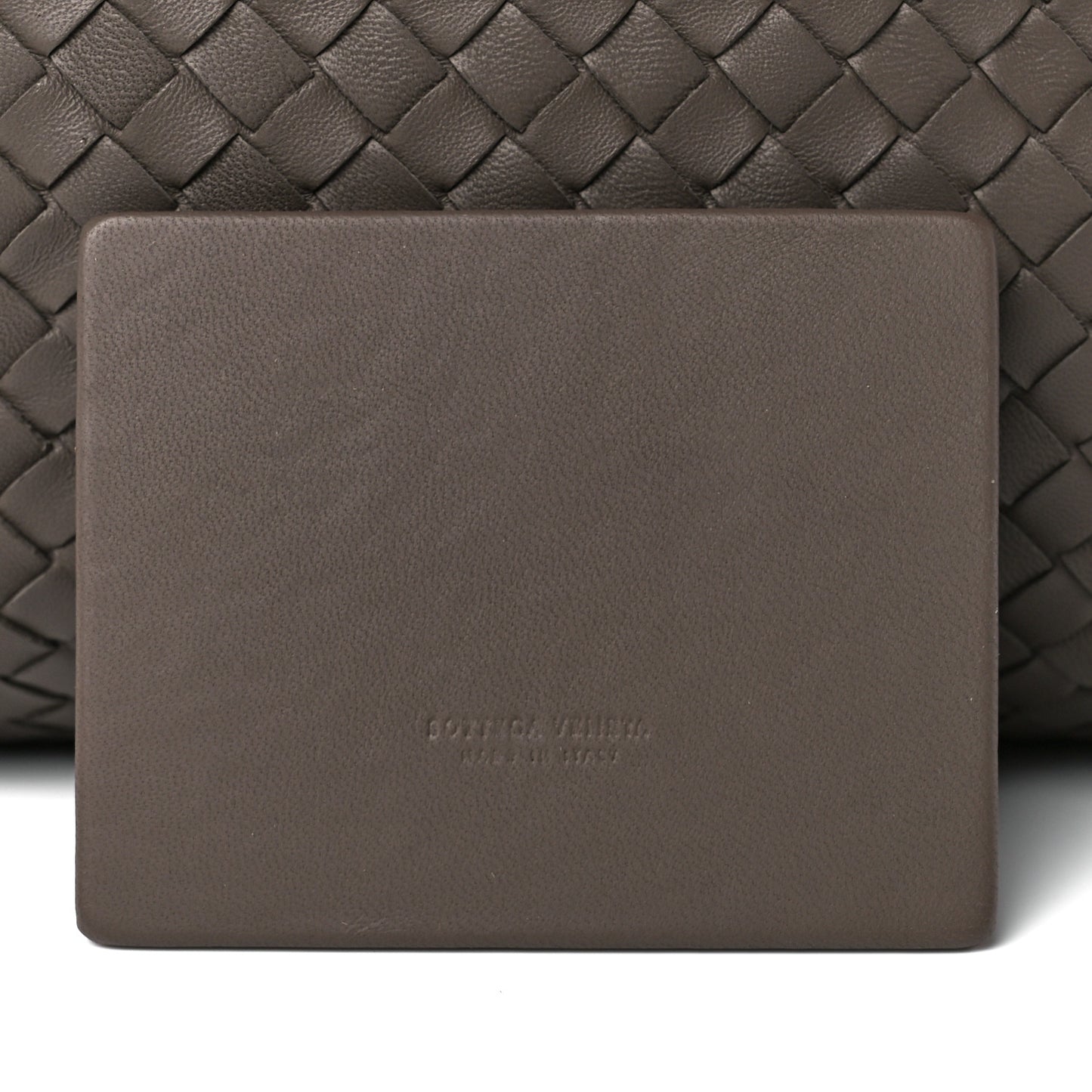 Nappa Intrecciato Large Classic Chain Strap Tote Brown