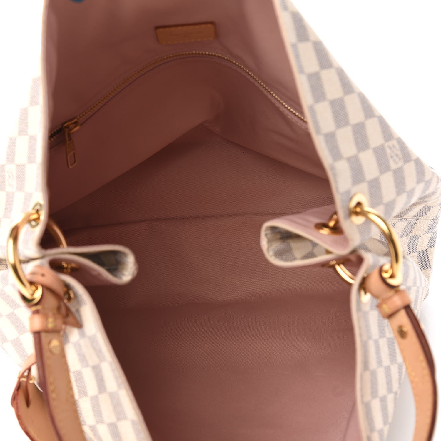 Louis Vuitton Damier Azur Graceful MM Rose Ballerine 5 of 10