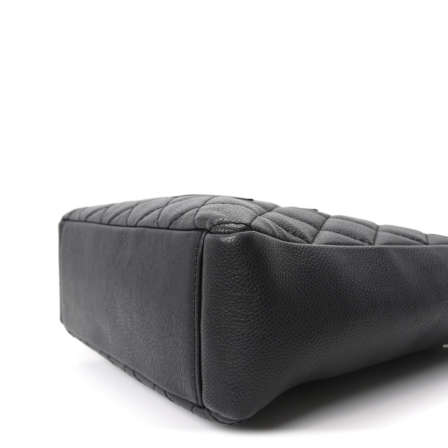 Caviar Quilted Petit Shopping Tote PST Black