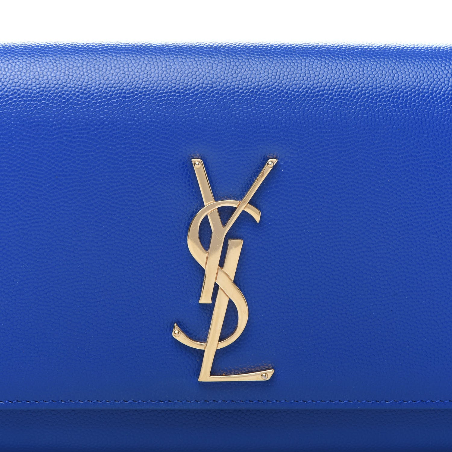 Saint Laurent Grain De Poudre Classic Monogram Cassandre Clutch Blue Majorelle 13 of 13
