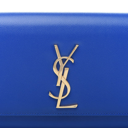 Saint Laurent Grain De Poudre Classic Monogram Cassandre Clutch Blue Majorelle 13 of 13