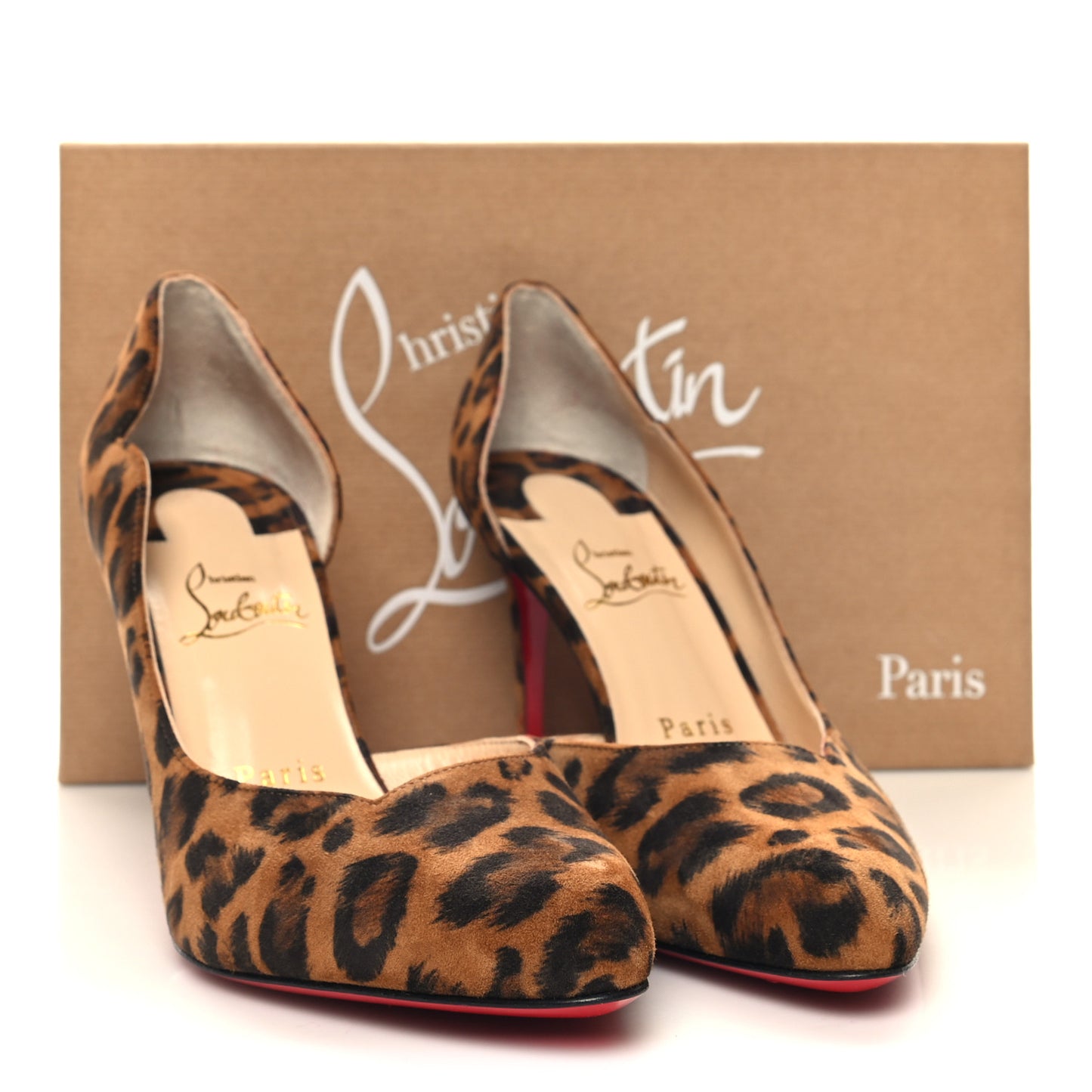 Veau Velours Kitty Round Chick 85 Pumps 37.5 Brown