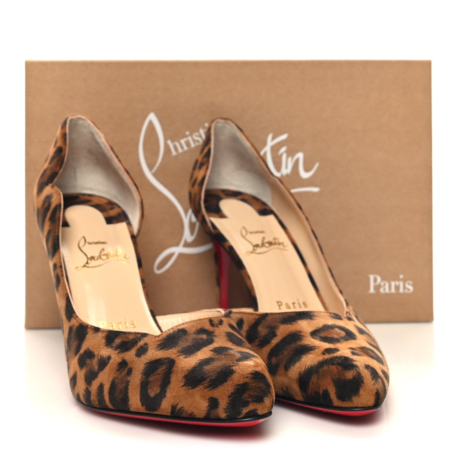 Christian Louboutin Veau Velours Kitty Round Chick 85 Pumps 37.5 Brown 8 of 8