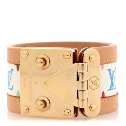 Louis Vuitton Monogram Multicolor S Lock Bracelet M White 1 of 5