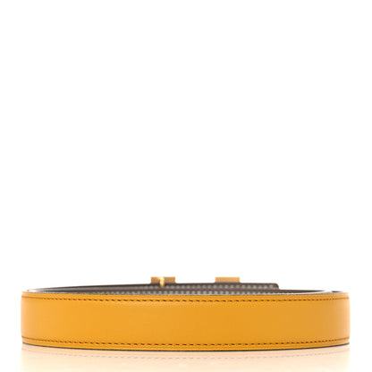 Hermes Epsom Swift 24mm H Belt 75 Etoupe Jaune Ambre 2 of 5