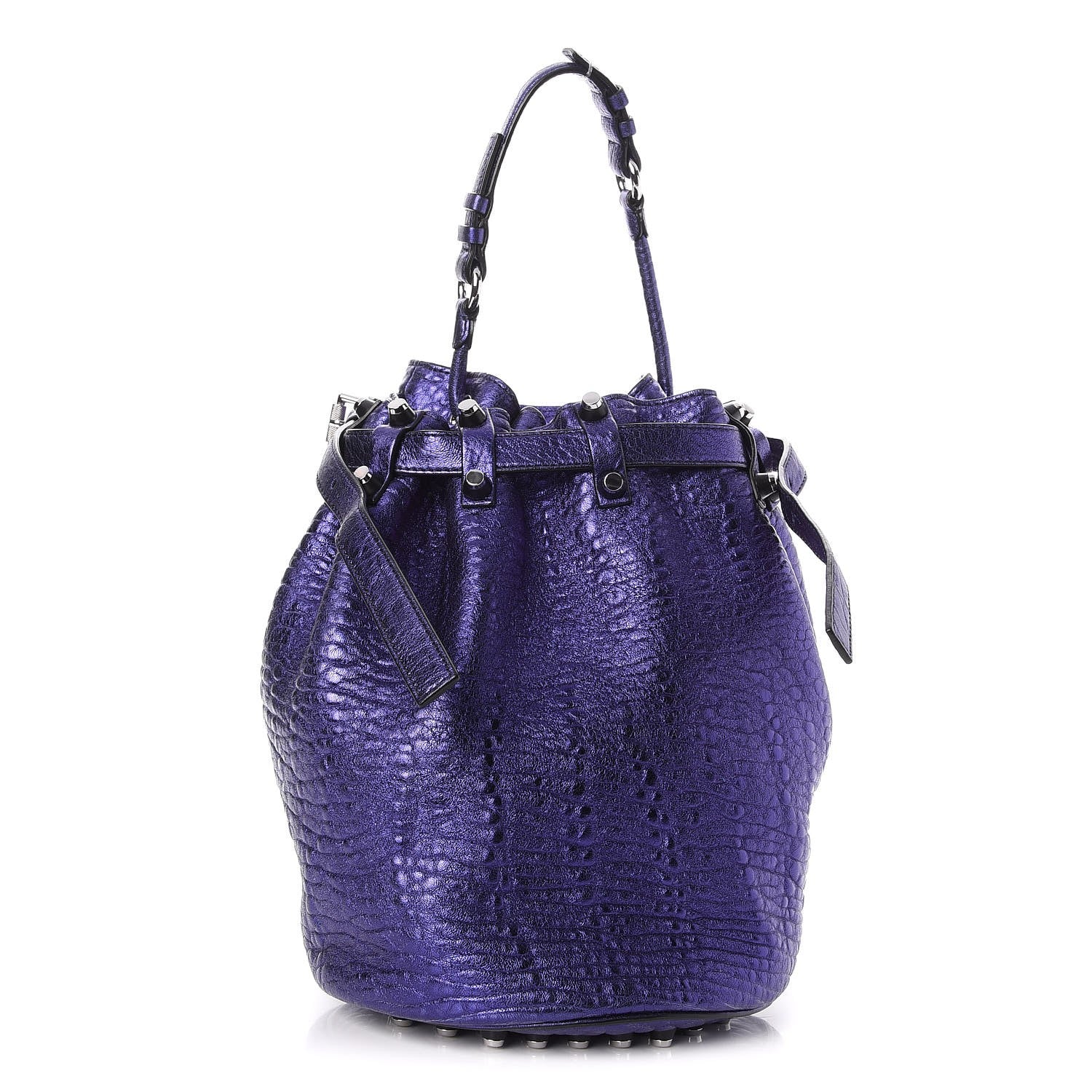 Alexander Wang Metallic Pebbled Lambskin Diego Purple Rhodium Hardware 1 of 7