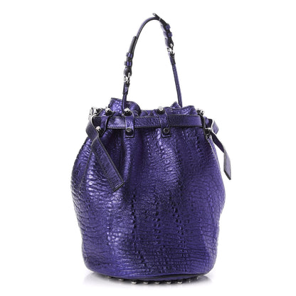 Alexander Wang Metallic Pebbled Lambskin Diego Purple Rhodium Hardware 1 of 7