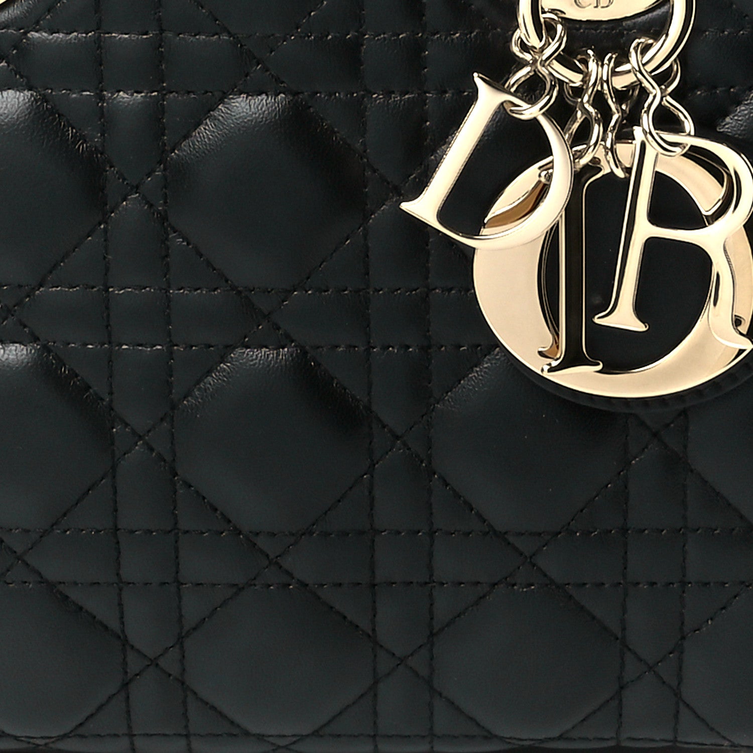 Christian Dior Lambskin Cannage Small My ABCDior Lady Dior Black 8 of 10