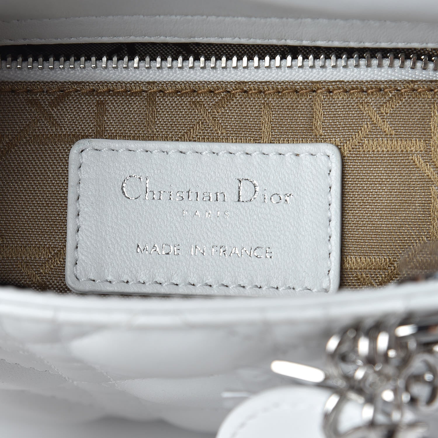 Christian Dior Lambskin Cannage Mini Lady Dior White 5 of 12