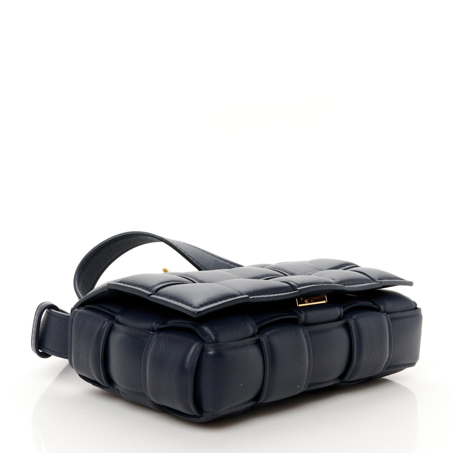 Bottega Veneta Nappa Maxi Intreccio Small Padded Cassette Crossbody Bag Deep Blue 4 of 11