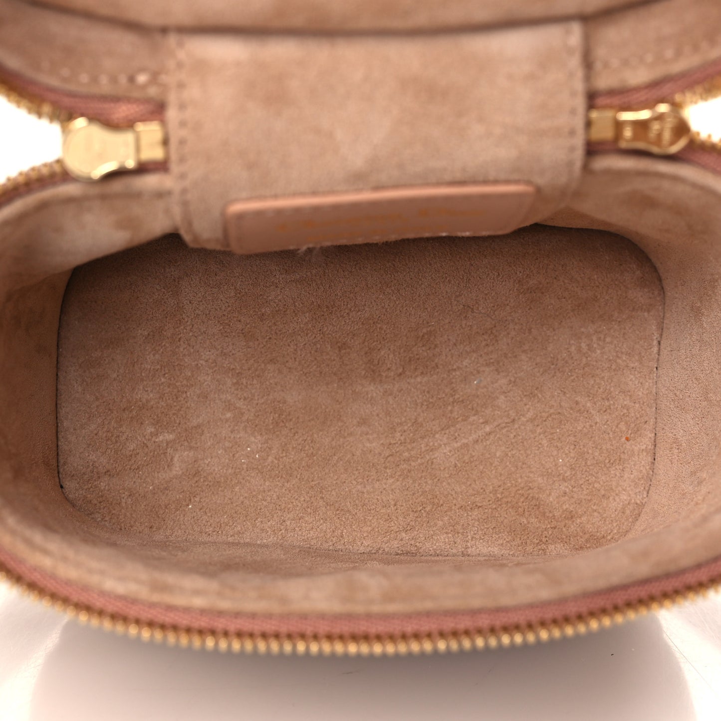 Lambskin Cannage Micro Vanity Case Rose Des Vents