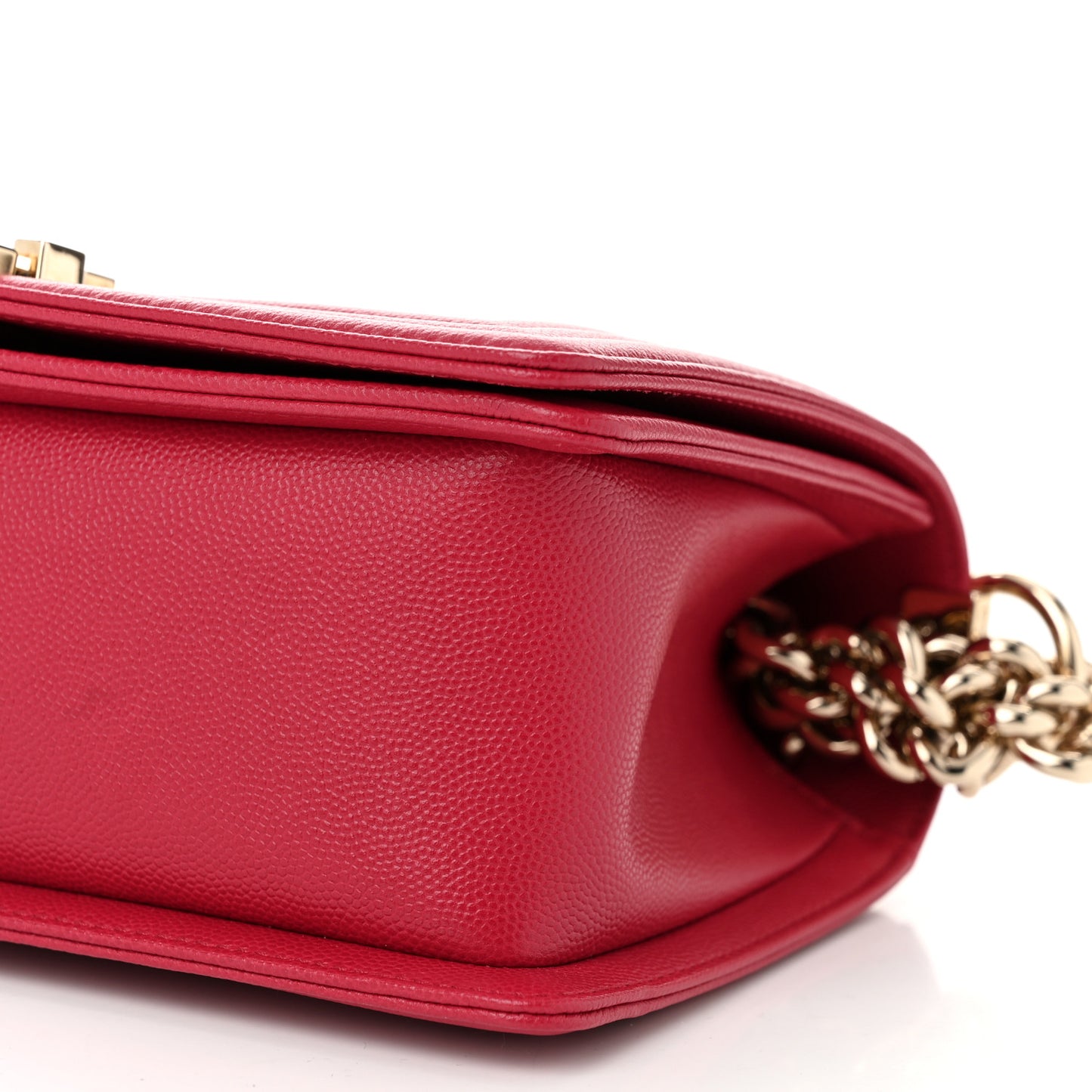 Caviar Quilted Medium Boy Flap Dark Pink