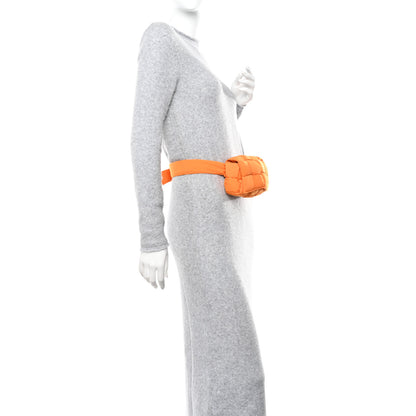 Bottega Veneta Nylon Intrecciato Padded Tech Mini Cassette Belt Bag Orange 2 of 12
