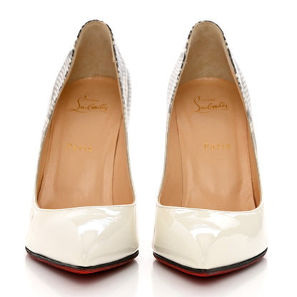 Christian Louboutin Patent Degrade Snakeskin Printed So Kate 120 Pumps 41 White Roccia 2 of 9