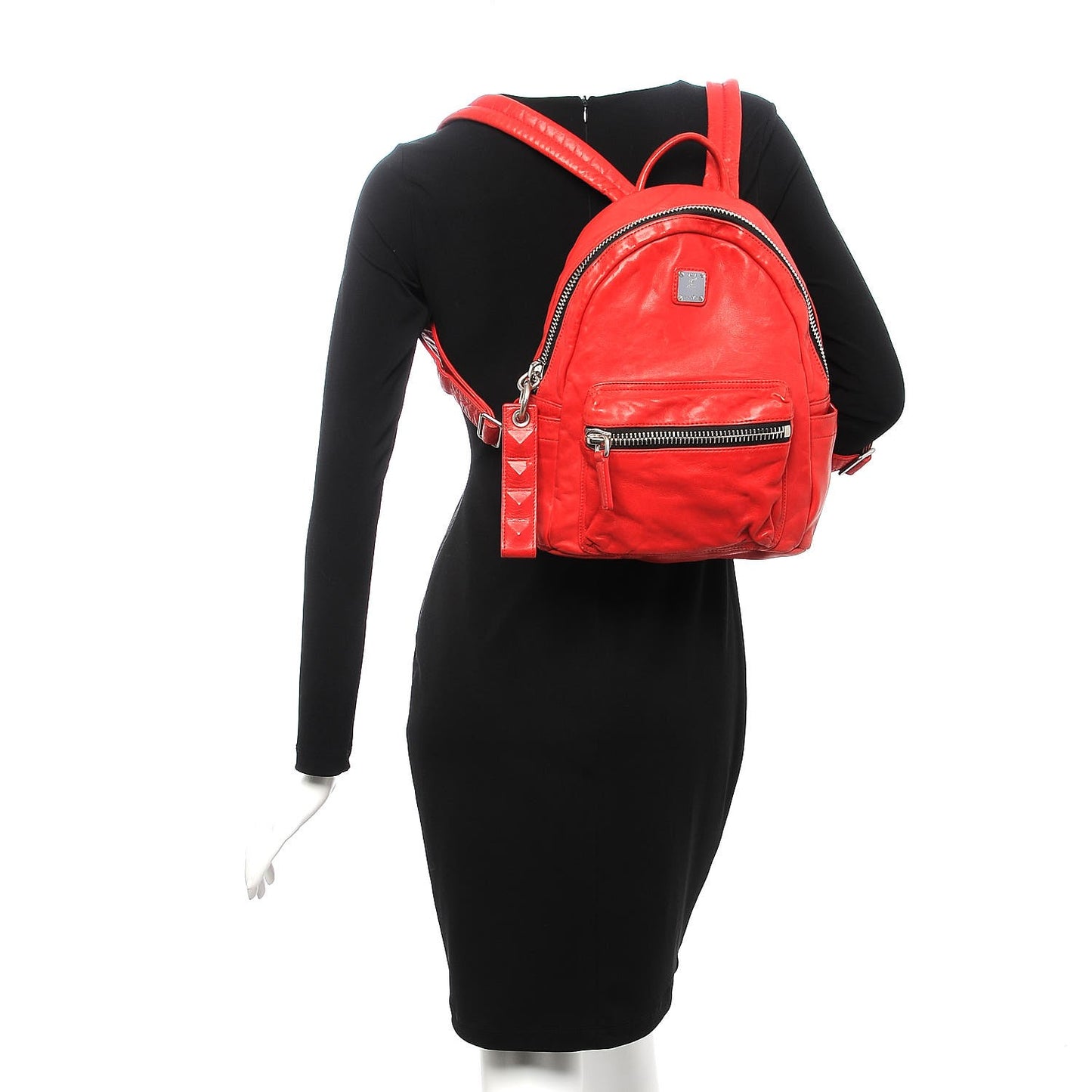 Lambskin Tumbler Backpack Red