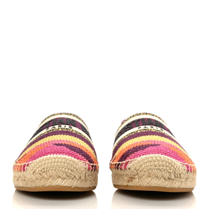 Christian Dior Cotton Embroidered Patchwork Granville Espadrille 36.5 Multicolor 2 of 9