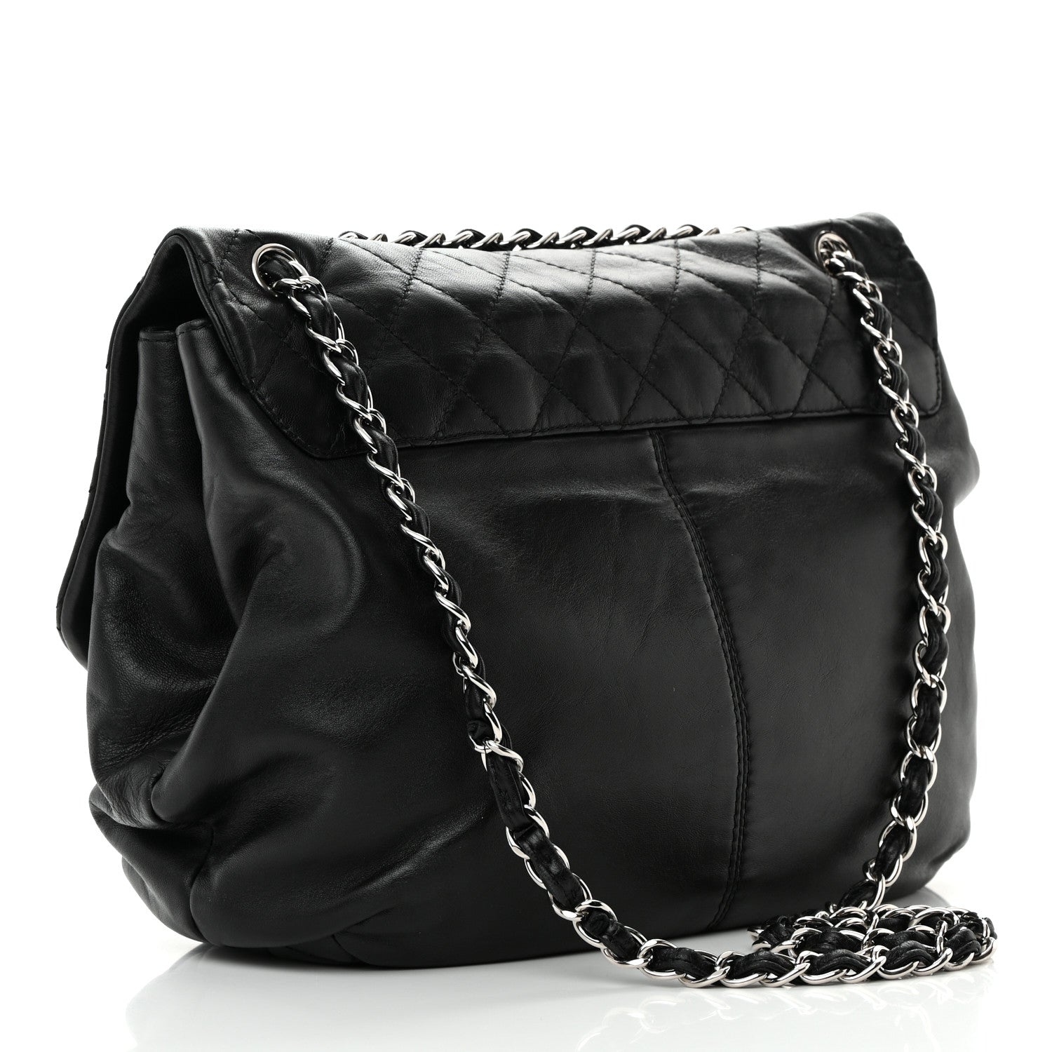 Chanel Calfskin Quilted Large Trianon Messenger Flap Black 3 of 13