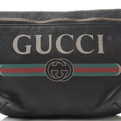 Gucci Grained Calfskin Logo Belt Bag Black 8 of 10