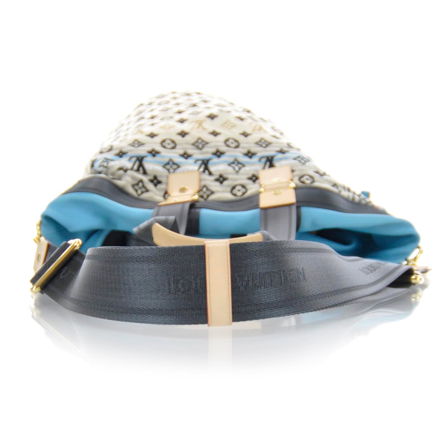 Louis Vuitton Monogram Cheche Gypsy GM Bag Blue 5 of 14
