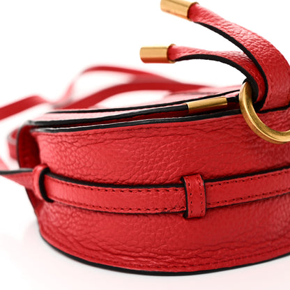 Chloe Calfskin Nano Marcie Saddle Bag Red Flame 9 of 10