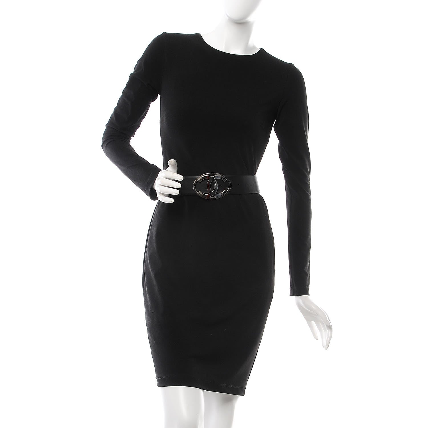Chanel Calfskin CC Belt 90 36 Black 2 of 8