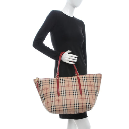 Burberry Haymarket Check Medium Salisbury Tote Military Red 2 of 8