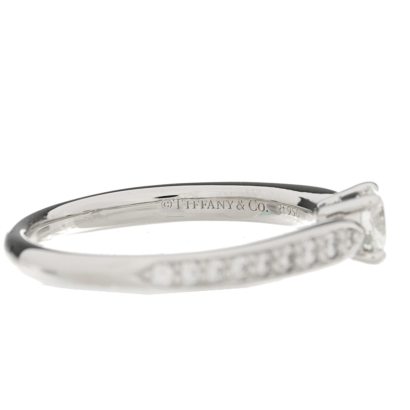 Tiffany Platinum Diamond .33ct Harmony Pave Engagement Ring 50 5.5 5 of 5