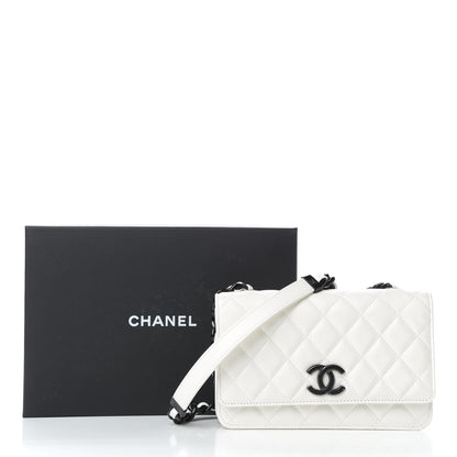 Chanel Caviar Quilted My Everything Wallet On Chain WOC White 10 of 10