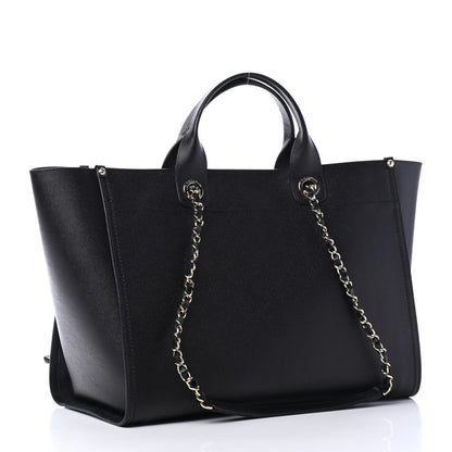 Chanel Caviar Medium Studded Deauville Tote Black 2 of 4