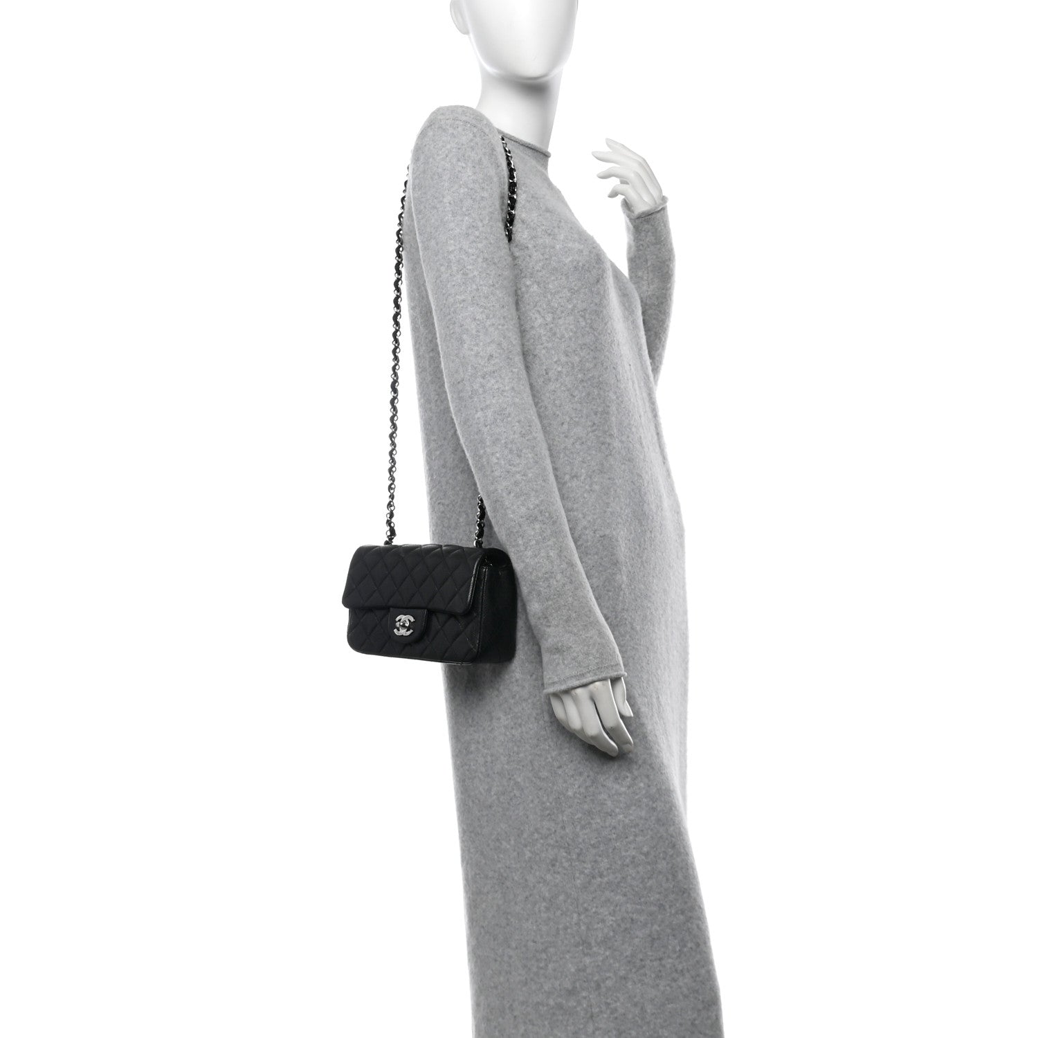 Chanel Caviar Quilted Mini Rectangular Flap Black 2 of 11