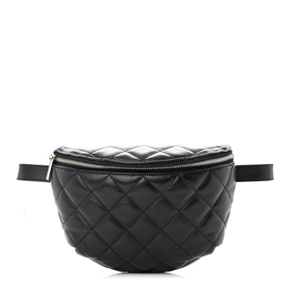 Chanel Calfskin Quilted Waist Belt Bag Black 1 of 11