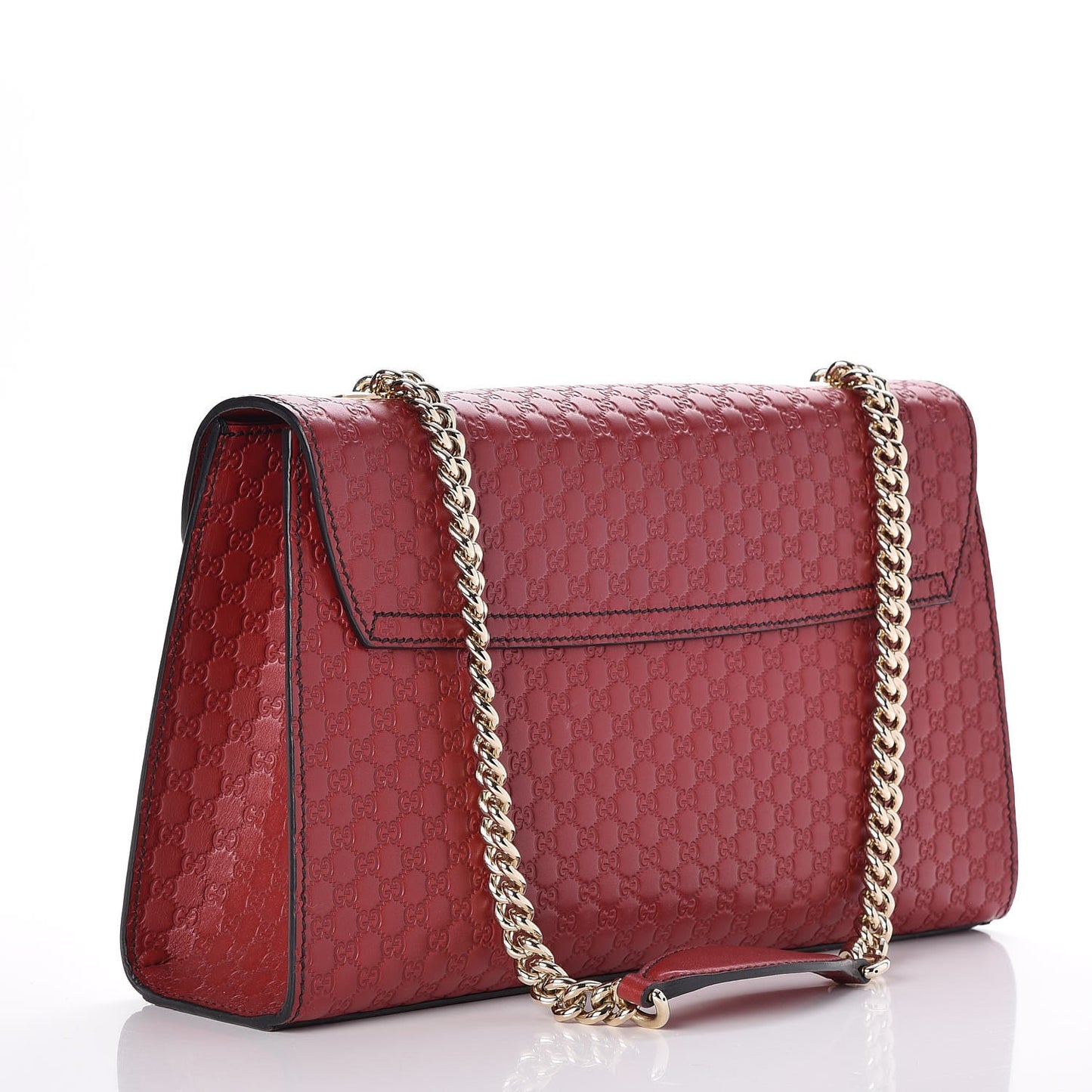 Microguccissima Medium Emily Chain Shoulder Bag Red