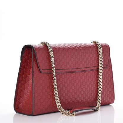 Gucci Microguccissima Medium Emily Chain Shoulder Bag Red 3 of 9
