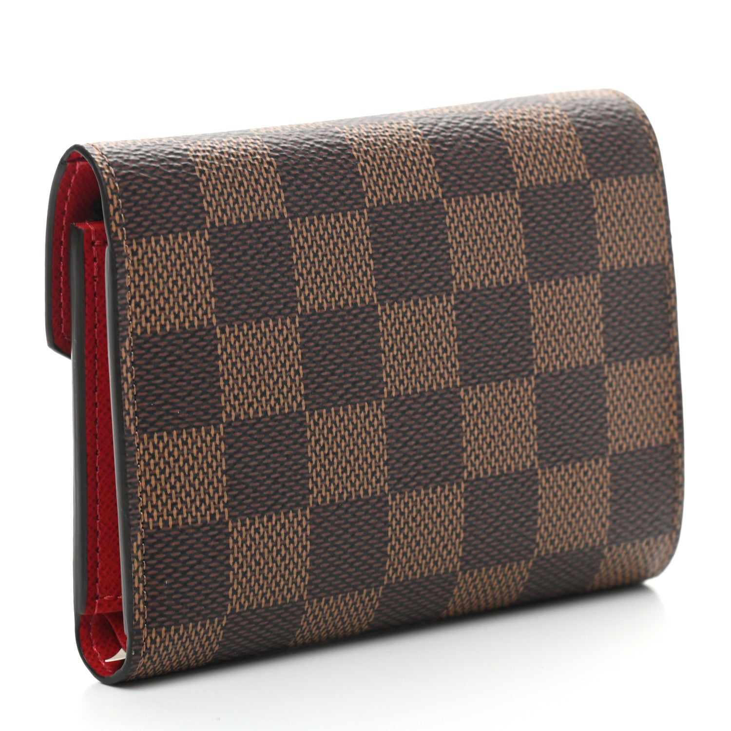 Louis Vuitton Damier Ebene Victorine Wallet Red 3 of 6