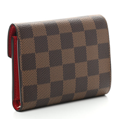 Louis Vuitton Damier Ebene Victorine Wallet Red 3 of 6