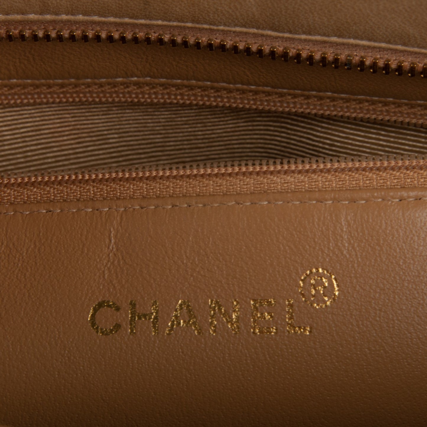 Lambskin Medallion Tote Beige