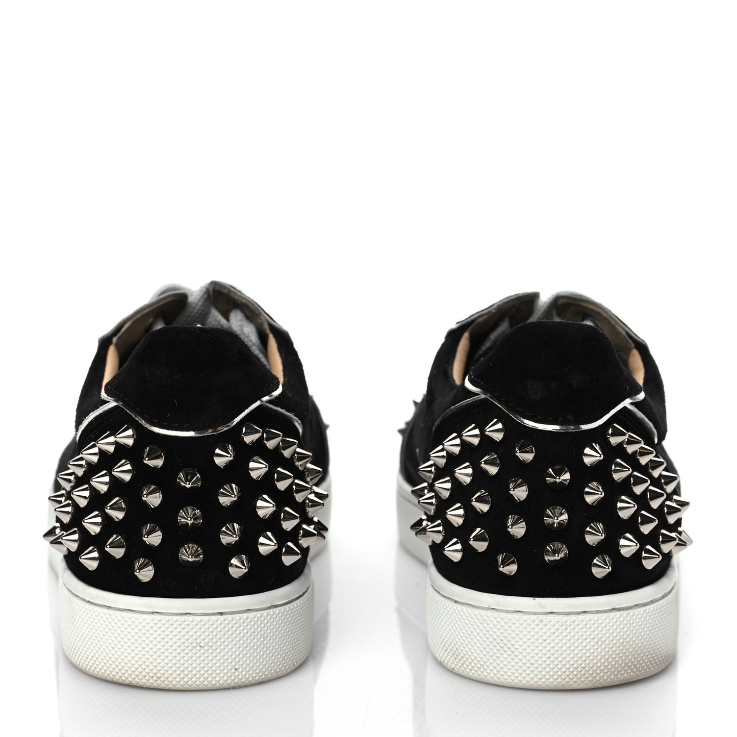 Suede Womens Louis Junior Spikes Flat Sneakers 37 Black