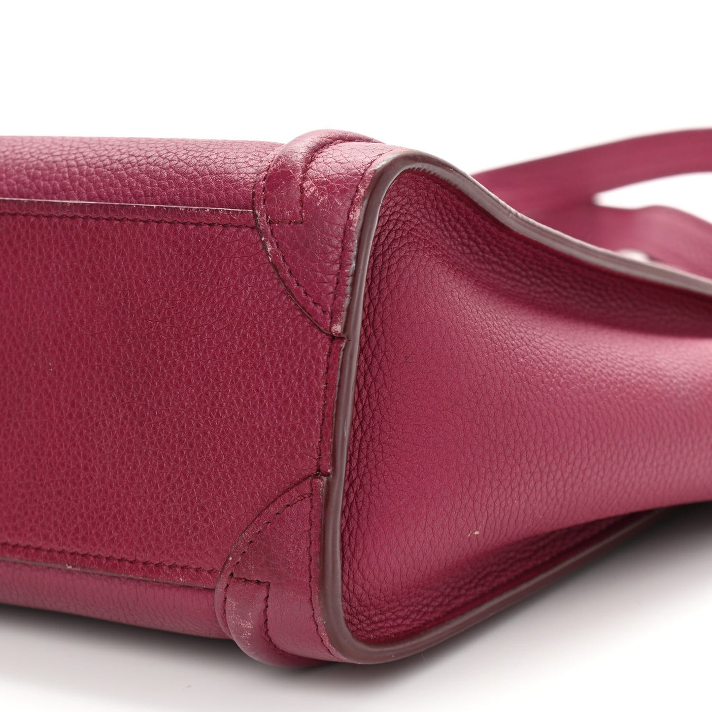 Drummed Calfskin Nano Luggage Plum