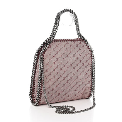 Stella McCartney Denim Logo Mini Falabella Tote Burgundy 2 of 9