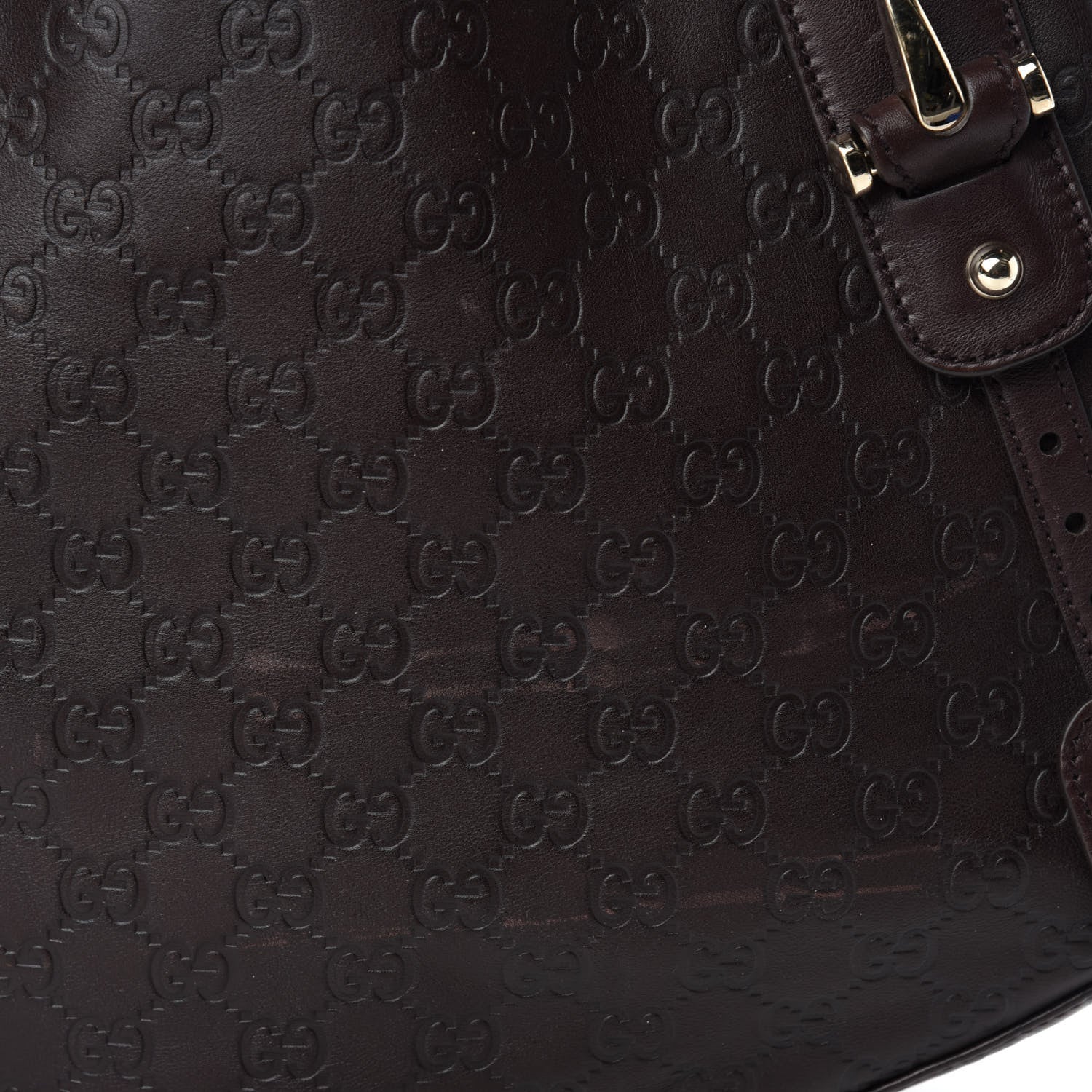 Gucci Guccissima Medium Pelham Shoulder Bag Dark Brown 8 of 12