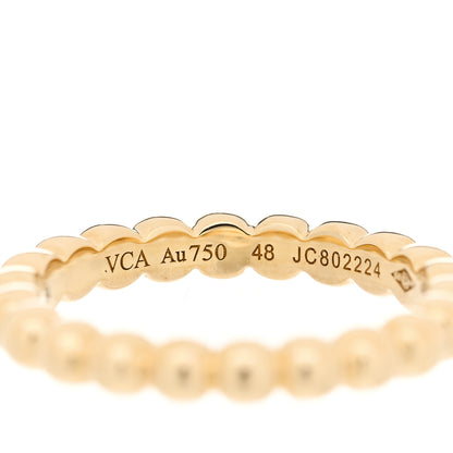Van Cleef & Arpels 18K Yellow Gold Medium Perlee Ring 48 4.5 3 of 5