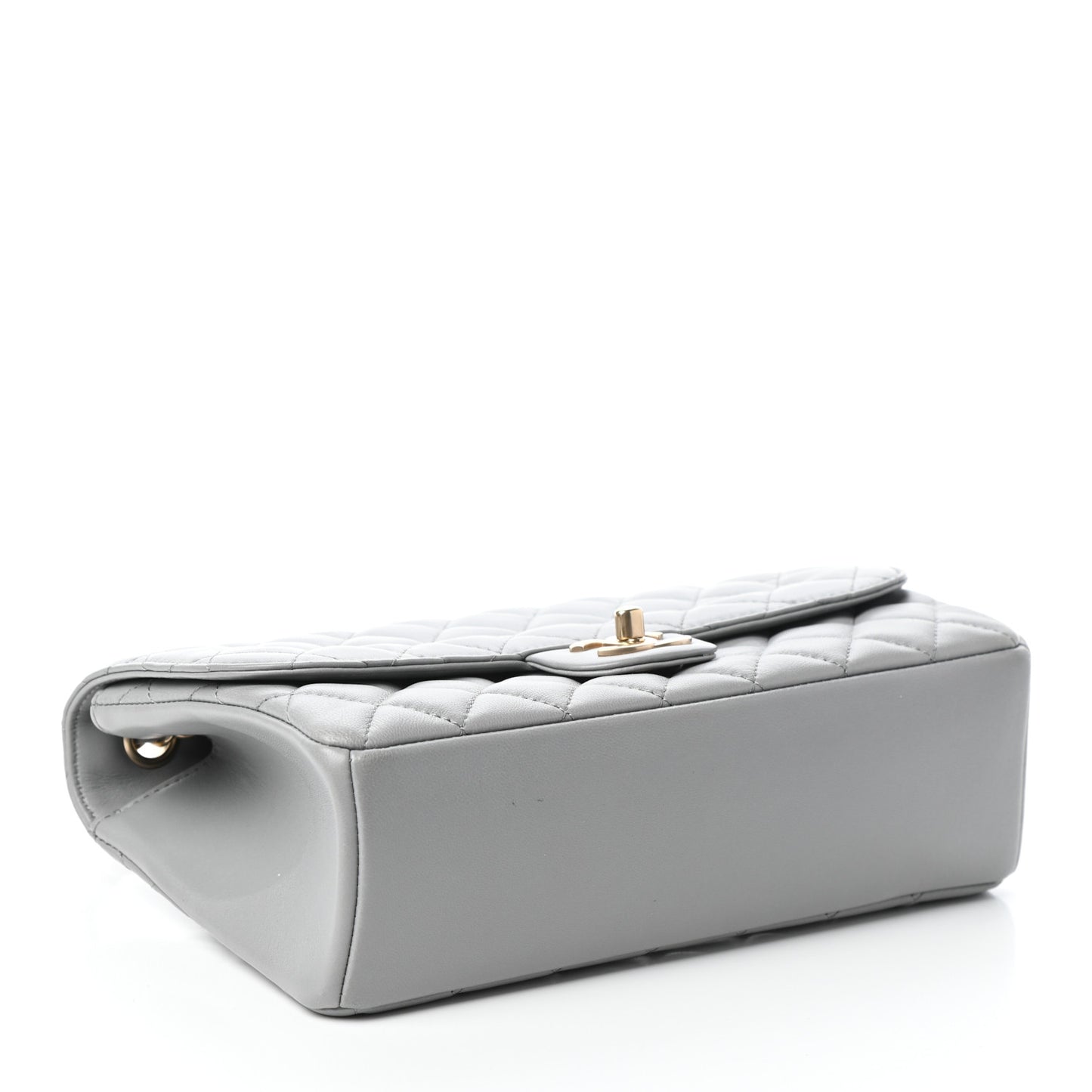 Lambskin Quilted Medium Mademoiselle Chic Flap Gris