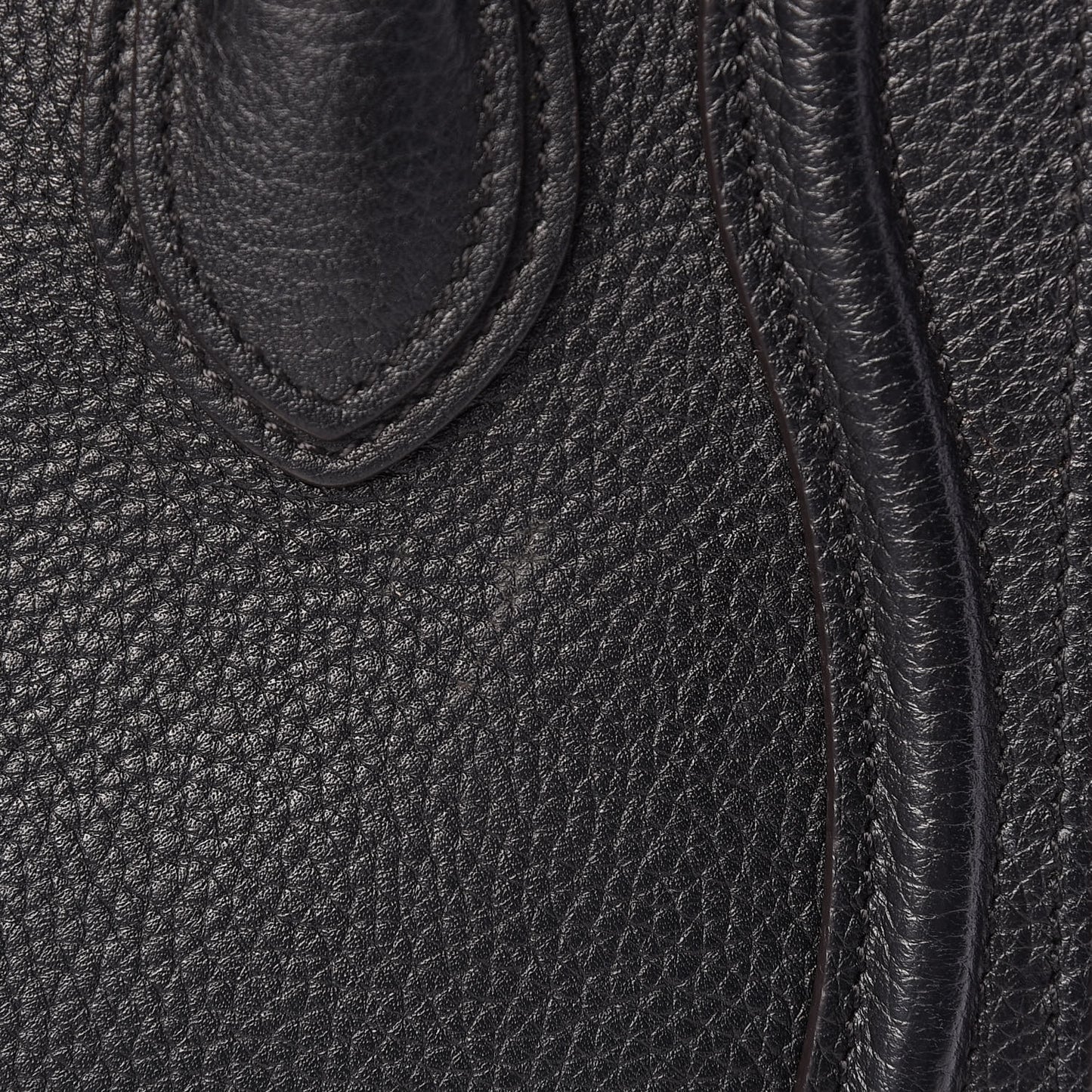 Drummed Calfskin Nano Luggage Black