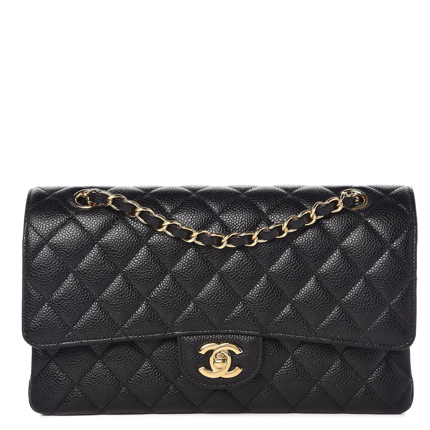 Chanel Caviar Quilted Medium Double Flap Black 1 of 9