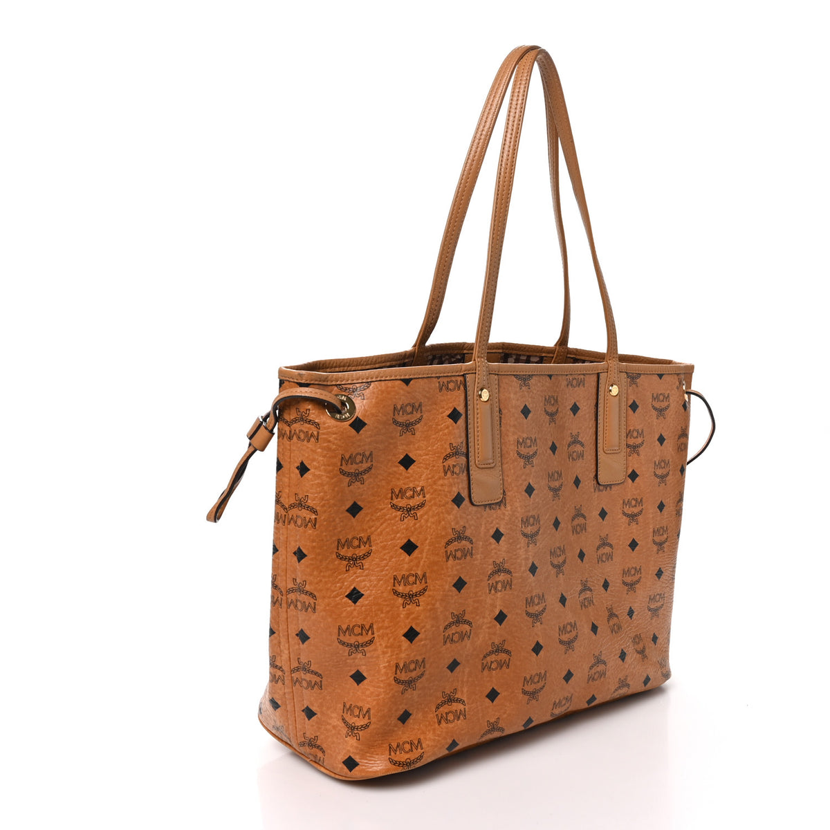 Visetos Medium Liz Reversible Shopper Tote Cognac
